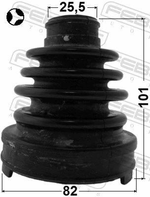 Пильник шарніра кутових швидкостей внутрішній передній лівий DAC TY0215 ціна, від 10.45 USD