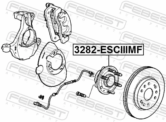 3282ESCIIIMF Febest Маточина (передня)