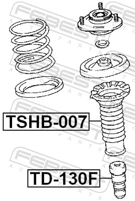 TD130F Febest Буфер-відбійник амортизатора переднього