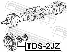 TDS2JZ Febest Демпфер колінвалу