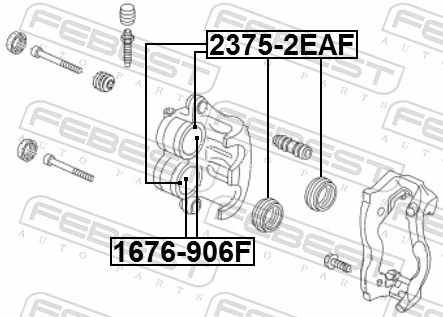 23752EAF Febest Ремкомплект гальмівної системи