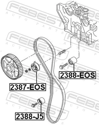 2387EOS Febest Ролик натягувач