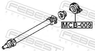 MCB009 Febest Підвісний підшипник карданного валу