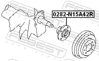 0282N15A42R Febest Маточина задня