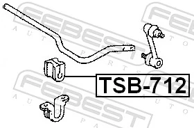 TSB712 Febest Прокладка стабільзатора заднього