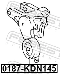 0187KDN145 Febest Ролик натяжителя ременя агрегатів