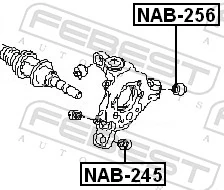 NAB256 Febest Сайлентблок заднього кулака