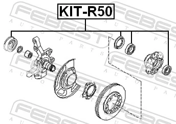 KITR50 Febest Передній підшипник колеса