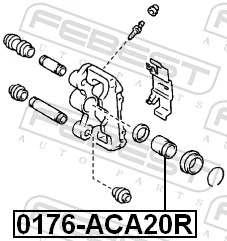 0176ACA20R Febest Поршень супорта гальмівного, заднього