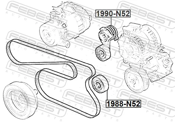 Натяжна планка поліклинового ременя на BMW 7  F01, F02, F03, F04