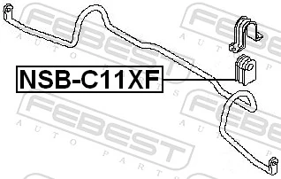 NSBC11XF Febest Втулка стабілізатора переднього