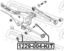 1229004KIT Febest Болт кріплення заднього розвального важеля, внутрішній