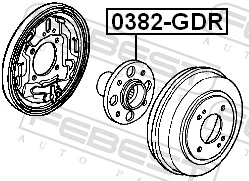 0382GDR Febest Маточина задня