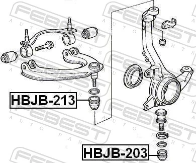 HBJB203 Febest Кульові на авто