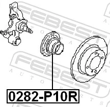 0282P10R Febest Маточина задня