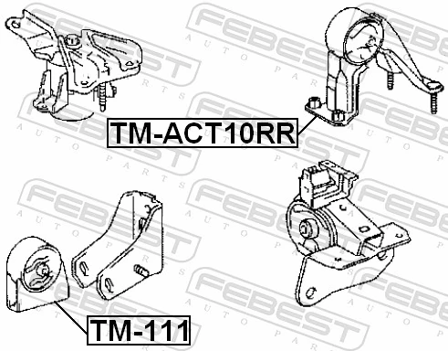 TM111 Febest Подушка передньої опори двигуна
