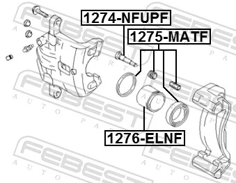 1275MATF Febest Ремкомплект гальмівної системи