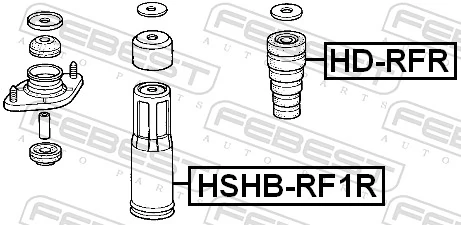 HDRFR Febest Буфер заднього амортизатора