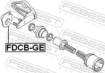 FDCBGE Febest Підвісний підшипник передньої піввісі