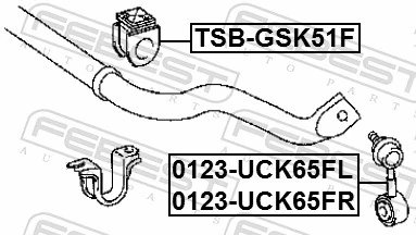 TSBGSK51F Febest Втулка стабілізатора переднього