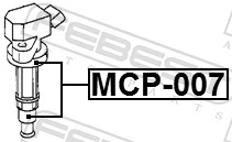 MCP007 Febest Котушка запалювання