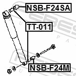NSBF24M Febest Сайлентблок амортизатора заднього