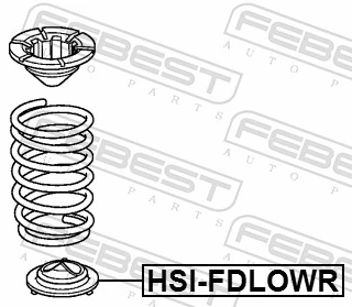 HSIFDLOWR Febest Проставка (гумове кільце) пружини задньої, нижня