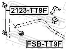 2123TT9F Febest Тяга переднього стабілізатора