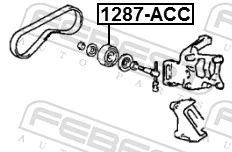 1287ACC Febest Ролик натяжителя ременя агрегатів