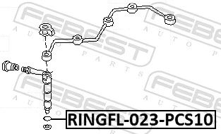 RINGFL023PCS10 Febest Кільце інжектора