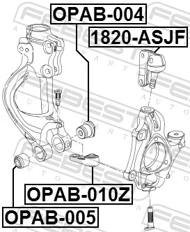 OPAB010Z Febest Сайлентблок передній цапфи (кулака)