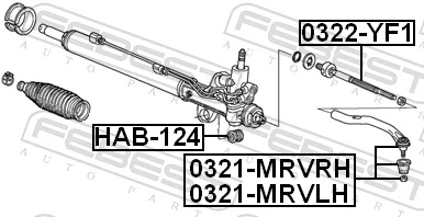 0321MRVRH Febest Зовнішній наконечник рульової тяги