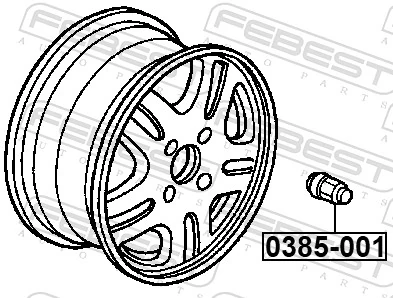 Гайка кріплення колеса Acura MDX I позашляховик (YD1) (2001 - 2006) ціна, від 2.53 USD