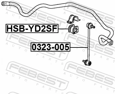 HSBYD2SF Febest Втулка стабілізатора переднього
