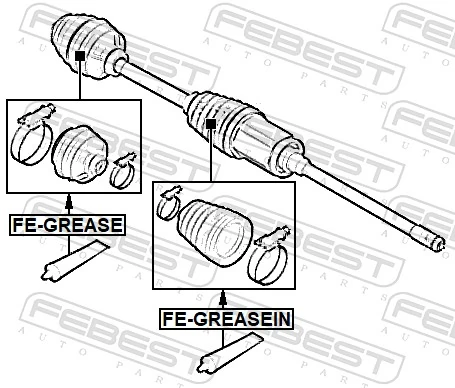 FEGREASE Febest Мастило для підшипників і ШРКШ