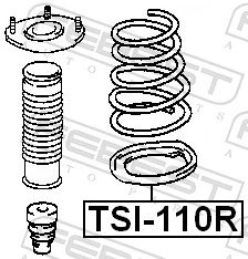 TSI110R Febest Проставка (гумове кільце) пружини задньої, нижня