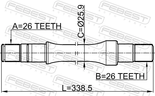 0712RH413 Febest Промвал
