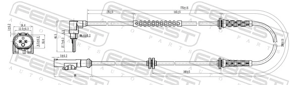 Купити MWSS098 Magneti Marelli Датчик АБС (ABS) передній