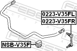 0223V35FL Febest Яйця стабілізатора переднього