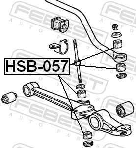 Купити NMS4014 NIPPON MOTORS Втулка стійки переднього стабілізатора