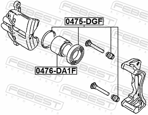 0475DGF Febest Ремкомплект гальмівної системи