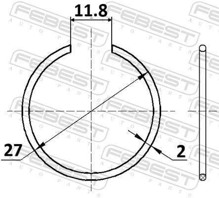 CC127X2 Febest Кільце стопорне ШРКШа