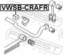 VWSBCRAFR Febest Прокладка стабільзатора заднього