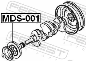 MDS001 Febest Демпфер колінвалу