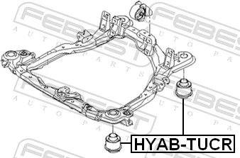 HYABTUCR Febest Подушка передньої балки