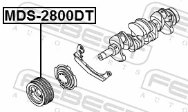 MDS2800DT Febest Демпфер колінвалу