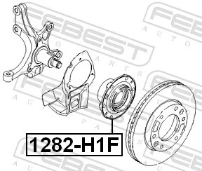 1282H1F Febest Маточина (передня)