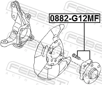 0882G12MF Febest Маточина (передня)