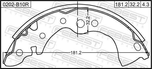 Купити C01004JC Japan Cars Колодки гальмові задні, барабанні