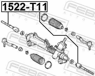 1522T11 Febest Тяги кермові